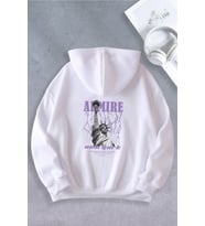 Nevermind Unisex Kadın Erkek NewYork Şimşek Modeli Oversize Sweatshirt (Beyaz)