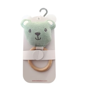 BEVI1377 Unisex Bebek Ahşap Saplı Çıngırak