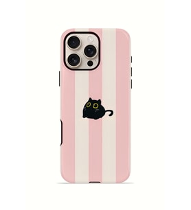 iPhone 16 Pro Max Vorian Çift Katmanlı Kılıf Midnight Cat Stripe