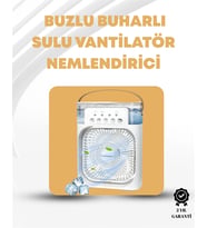 Taşınabilir 3'ü 1 Arada Mini Fan  Nemlendirici + Soğutucu + Gece Lambası
