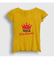 Presmono Kadın Sarı Backgammon Queen Tavla Kraliçesi Oyun V3 T-Shirt 417992tt (Sarı)