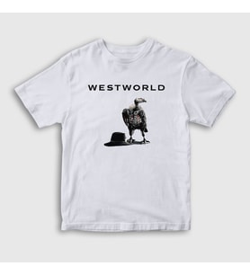Presmono Unisex Çocuk Beyaz Vulture Westworld T-Shirt 225082tt