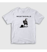 Presmono Unisex Çocuk Beyaz Vulture Westworld T-Shirt 225082tt