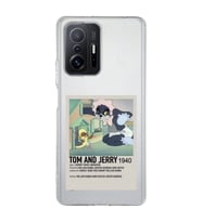 Redmi Mi 11T/Mi 11T Pro Uyumlu Tom ve Jerry Desenli Şeffaf Telefon Kılıfı