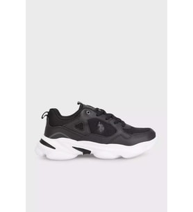 U.S. Polo Assn Bob Wmn 5Fx Kadın Sneaker Spor Ayakkabı Siyah Beyaz