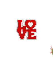 Love Strafor Süs, 25cm x 25cm - Kırmızı