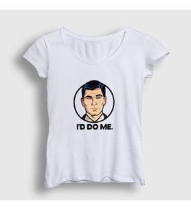 Presmono Kadın Beyaz I'd Do Me Sterling Archer T-Shirt 299641tt
