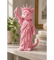 Özgürlüğün Kedisi Dekoratif Biblo - Büyük Boy - 22cm