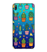 PrintiFy Huawei Y7 Pro 2019 ile Uyumlu 1mm Slim Fit Water Color 4 Baskılı Şeffaf  Kılıf