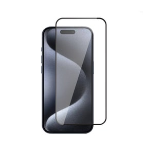 Apple iPhone 15 Plus Uyumlu Zore 3D Rika Temperli Cam Ekran Koruyucu (Siyah)