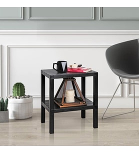 Mithra Life 2 Katlı Plastik Siyah Banyo Mutfak Rafı MIT1055