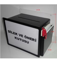 siyah beyaz duvar tip dilek öneri kutusu