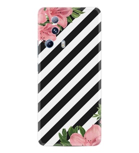 Xiaomi Mi 13 Lite Kılıf Resimli Desenli Baskılı Silikon Strip Flowers 2 1409
