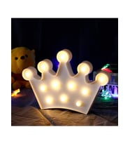 3D Dekoratif Pilli Kraliçe Tacı Model Led Masa ve Gece Lambası (5343)