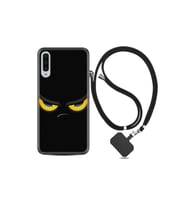 Samsung Galaxy A50 Kılıf Desenli Silikon Ipli Boyun Askılı Black Eyes 1644