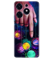 Spark 10 Pro Kılıf Silikon Desen Özel Seri Finger planet 1740