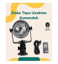 Mey İthalat® Müzik Ritmine Uyumlu 7 Modlu Renkli Disko Topu Işığı