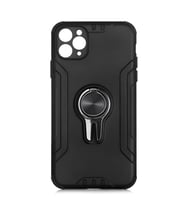 iPhone 11 Pro Max Kılıf Stand Olma Özellikli Araç Tutuculu Ko ko Kılıf (Siyah)