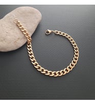Çelik Gold Renk Erkek Zincir Bileklik
