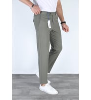 Mero Life Erkek Haki Italyan Kesim Slim Fit Kaliteli Esnek Likralı Bilek Boy Kumaş Pantolon
