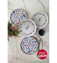 Keramika Dot & Bloom Nordic Pasta Tabağı 22 Cm 4 Adet 22963-64