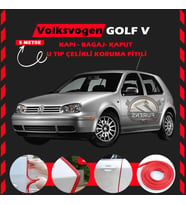 Volksvogen Golf 4 Oto Araç Kapı Koruma Fitili 5metre Parlak Kırmızı Renk