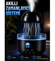 Denizanası Tasarımlı Ultrasonik Hava Nemlendirici Rgb Led Işıklı Sessiz Buhar Makinesi Zaman Ayarlı