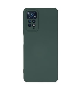 Xiaomi Redmi Note 11 Pro Kılıf Nano İçi Kadife Silikon - Koyu Yeşil