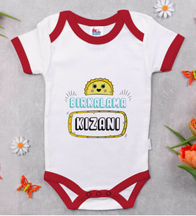 BK Kids Bırkalama Kızanı Tasarımlı Kırmızı Bebek Body Zıbın-1