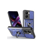Xiaomi Poco X7 Pro Kılıf Pars Lens Yüzüklü Silikon - Lacivert
