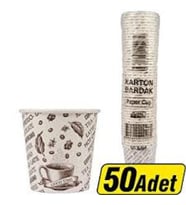 KAĞIT KARTON BARDAK KÜÇÜK 4 OZ 50 Lİ