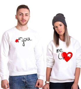 Tshirthane Sen Benim Eksik Parçamsın Sevgili Kombinleri Sweatshirt Kombini (Tek Ürün Fiyatıdır.)