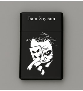 Joker Desenli Metal Tabaka – Kişiye Özel İsimli Hediyelik M25