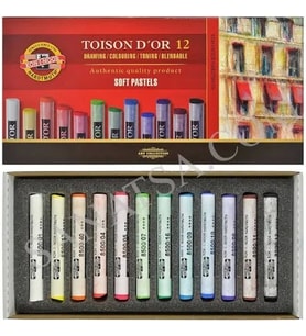 Kohinoor Toison D'or Soft toz Pastel Boya 12 Renk