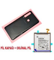 Samsung Galaxy A9 A920 Arka Pil Batarya Kapağı + PİL (CAM) MAVİ