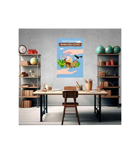 Hayvanları Koruma Günü Fotoğraf Panosu Branda 100x150