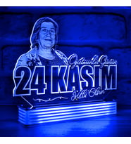 Kişiye Özel Öğretmenler Günü Hediyesi 3D Lamba (Mavi)