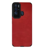 Newface Tecno Pova Neo Kılıf Loop Deri Silikon - Kırmızı