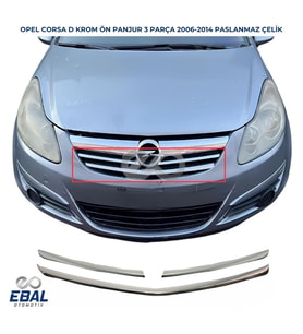 Opel Corsa D Krom Ön Panjur 3 prç. 2007-2014 Arası P. Çelik