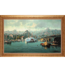 ALTIN ÇERÇEVELİ PASPARTULU TABLO CR440