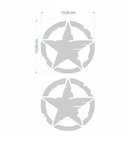 SEVGENT Skm Army Yıldız 13 X 13 Cm Gri Sticker 2 Li
