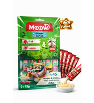 Moow Ocean Series Yengeç &amp; Istakozlu Keçi Sütlü Kedi Krema Ödülü 6x12g