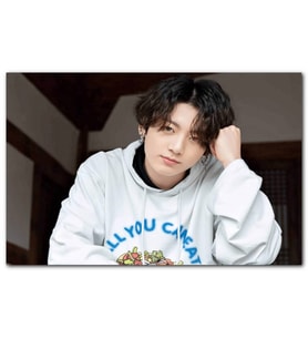Cakatablo BTS Kore Pop Beyaz Sweatshirt MDF Tablo