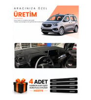 OPEL COMBO (2018-2023) Uyumlu Torpido Koruma Örtüsü Oto Kılıfı - Siyah
