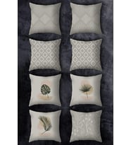 Çift Tarafı Baskılı 43x43 Kırlent Kılıfı 8'li Set Kombini