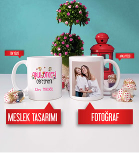 Okul Öncesi Öğretmeni Kupa Bardak Fotoğraflı