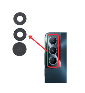 Realme C65 4g Kamera Lensi Cam - Kamera Camı - Yapışkanlı - RMX3910 Uyumlu