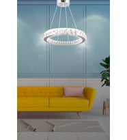 ZİLLA TEKLİ MODERN SARKIT KRİSTAL TAŞLI LED AVİZE - 3 RENK KUMANDALI-(Beyaz - Sarı - Gün Işığı)30 CM