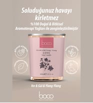 Vegan Aromaterapi Doğal Soya Mumu Aşk, Gül, Itır Çiçeği, Ylang-Ylang Uçucu Yağları Kokusu
