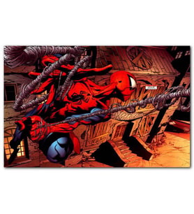 Cakatabloo Spider Man Ağları Üzerinde Uçuyor MDF Tablo